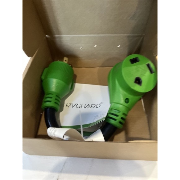 13 Inch 30 Amp to 50 Amp RV Generator Adapter Cord, 4-Prong L14-30P Locking Male - Picture 1 of 4